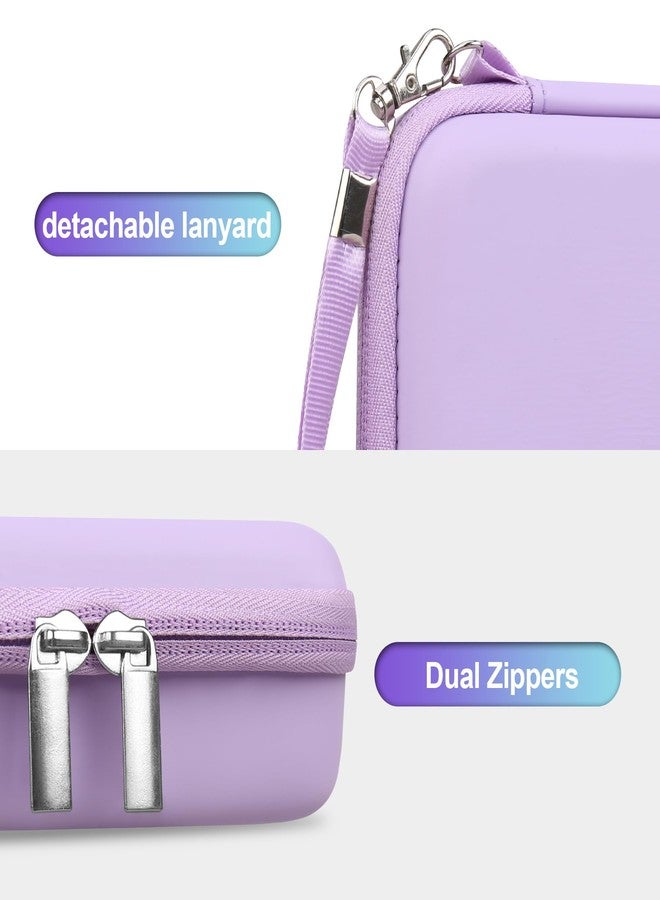 BOVKE Carrying Case for Anbernic RG405V Retro Handheld Game Console, Vertical Version Android Retro Handheld Game Holder with Mesh Pocket for Charging Cables, Purple - Image 4